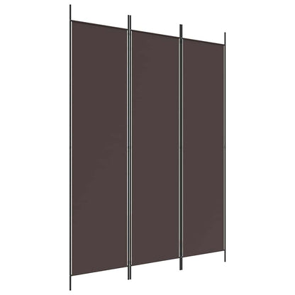 3-tlg. Paravent Braun 150x200 cm Stoff
