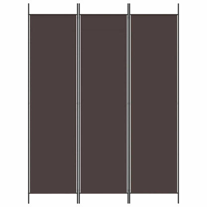 3-tlg. Paravent Braun 150x200 cm Stoff