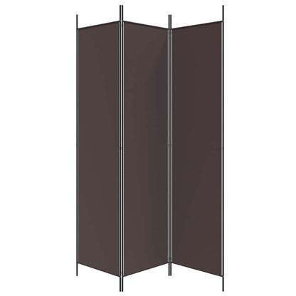3-tlg. Paravent Braun 150x200 cm Stoff