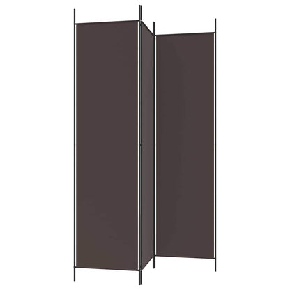 3-tlg. Paravent Braun 150x200 cm Stoff