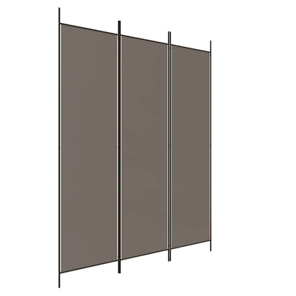 3-tlg. Paravent Anthrazit 150x200 cm Stoff