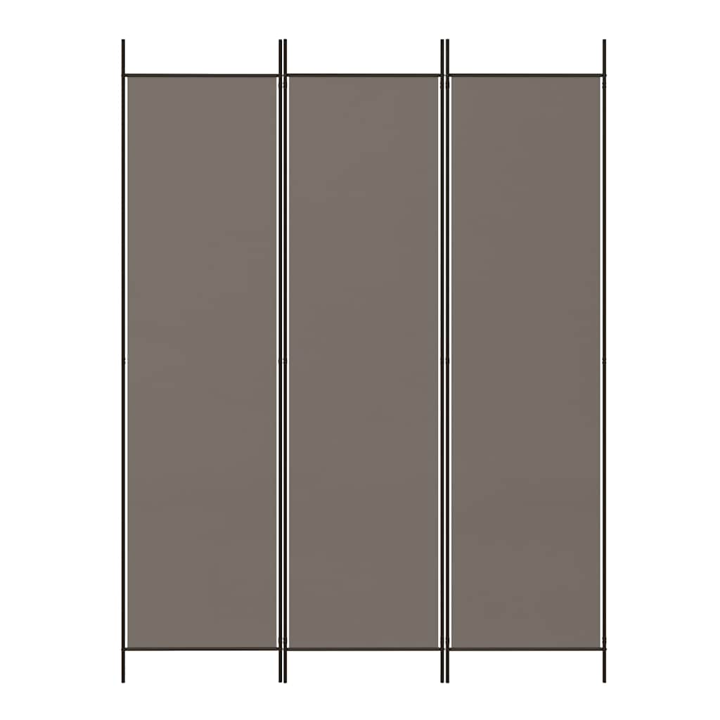3-tlg. Paravent Anthrazit 150x200 cm Stoff