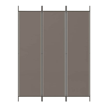 3-tlg. Paravent Anthrazit 150x200 cm Stoff