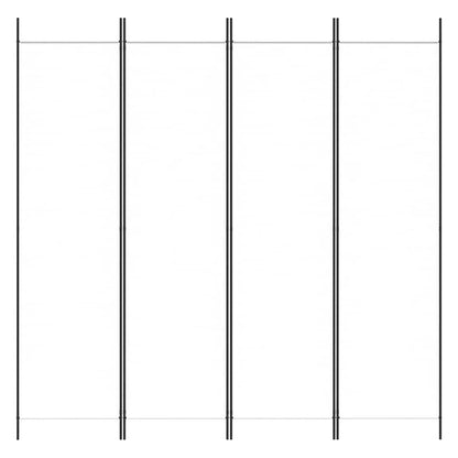 4-tlg. Paravent Weiß 200x200 cm Stoff