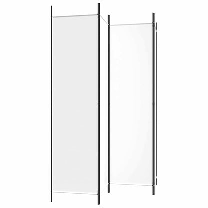 4-tlg. Paravent Weiß 200x200 cm Stoff
