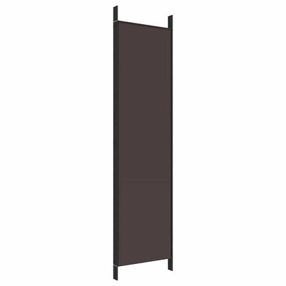4-tlg. Paravent Braun 200x200 cm Stoff