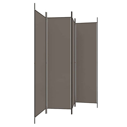4-tlg. Paravent Anthrazit 200x200 cm Stoff