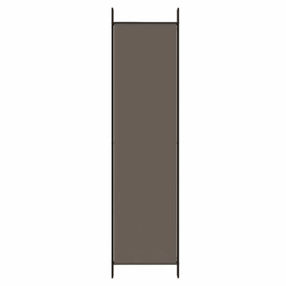 6-tlg. Paravent Anthrazit 300x200 cm Stoff