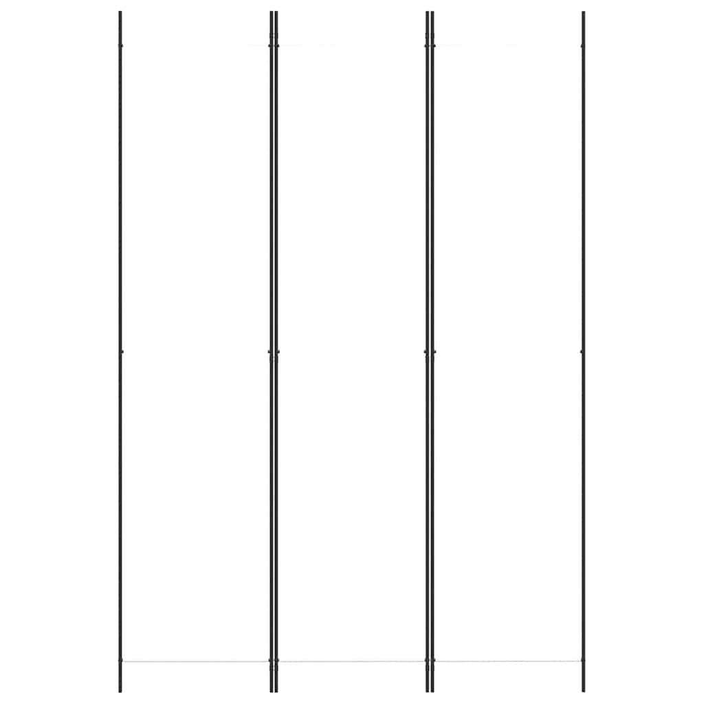 3-tlg. Paravent Weiß 150x220 cm Stoff