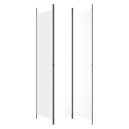 3-tlg. Paravent Weiß 150x220 cm Stoff