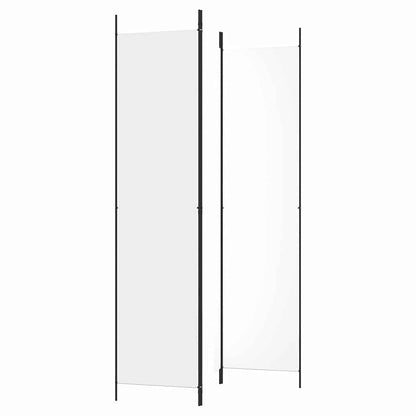 3-tlg. Paravent Weiß 150x220 cm Stoff