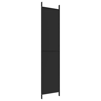 3-tlg. Paravent Schwarz 150x220 cm Stoff
