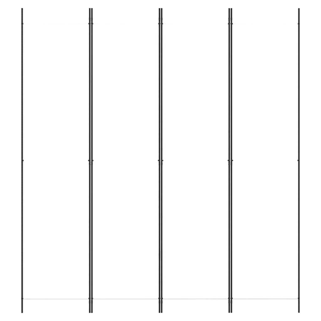 4-tlg. Paravent Weiß 200x220 cm Stoff