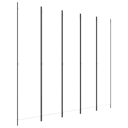 5-tlg. Paravent Weiß 250x220 cm Stoff