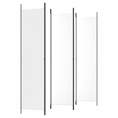 5-tlg. Paravent Weiß 250x220 cm Stoff