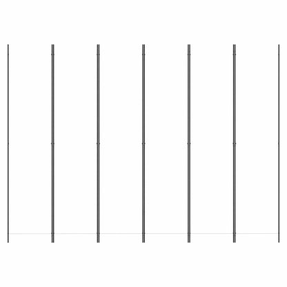 6-tlg. Paravent Weiß 300x220 cm Stoff