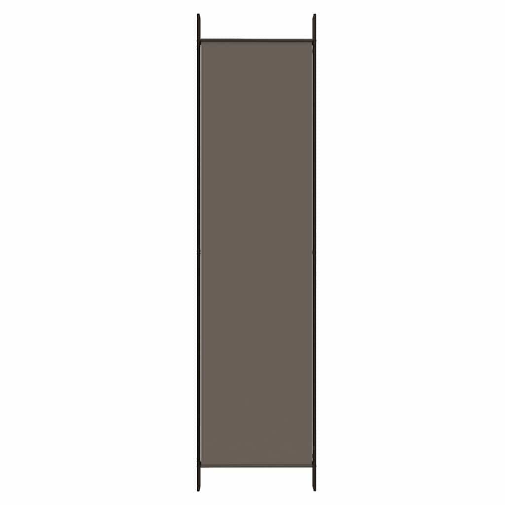 6-tlg. Paravent Anthrazit 300x220 cm Stoff