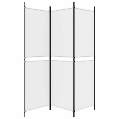 3-tlg. Paravent Weiß 150x180 cm Stoff