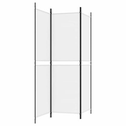 3-tlg. Paravent Weiß 150x180 cm Stoff