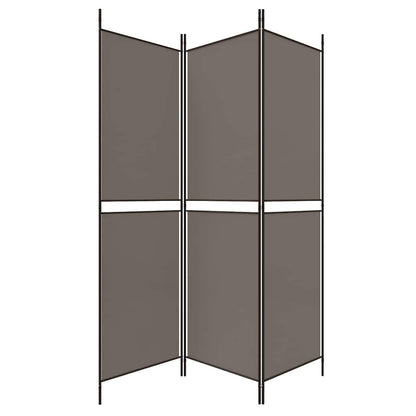 3-tlg. Paravent Anthrazit 150x180 cm Stoff