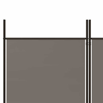 6-tlg. Paravent Anthrazit 300x180 cm Stoff
