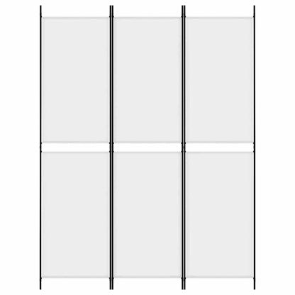 3-tlg. Paravent Weiß 150x200 cm Stoff