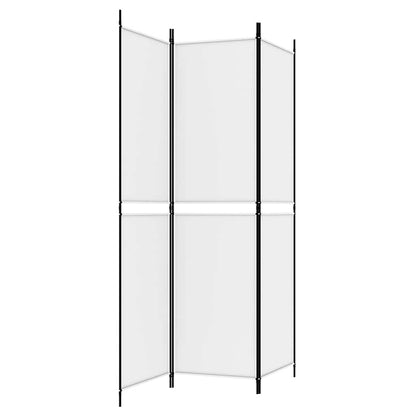 3-tlg. Paravent Weiß 150x200 cm Stoff