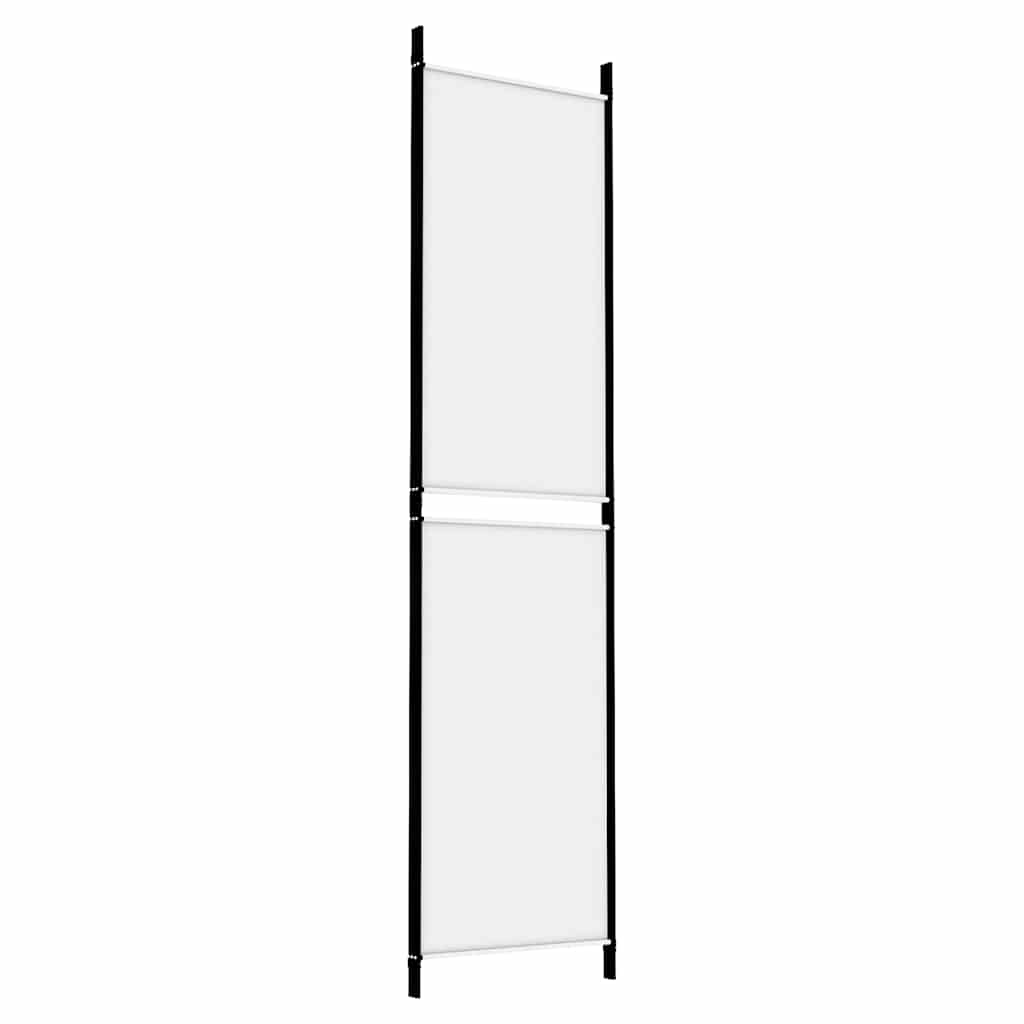 3-tlg. Paravent Weiß 150x200 cm Stoff