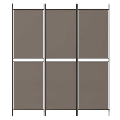 3-tlg. Paravent Anthrazit 150x200 cm Stoff