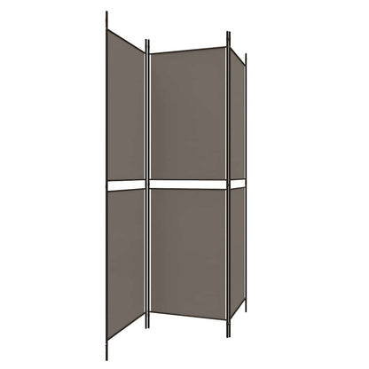 3-tlg. Paravent Anthrazit 150x200 cm Stoff
