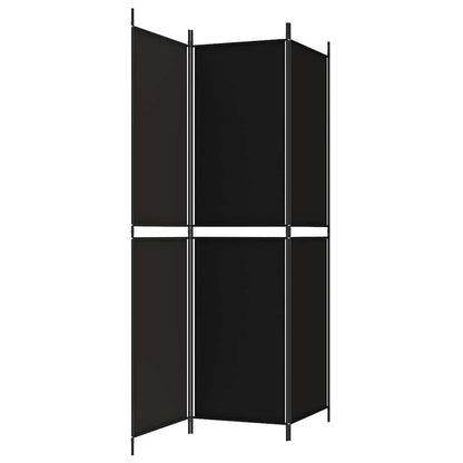 3-tlg. Paravent Schwarz 150x200 cm Stoff