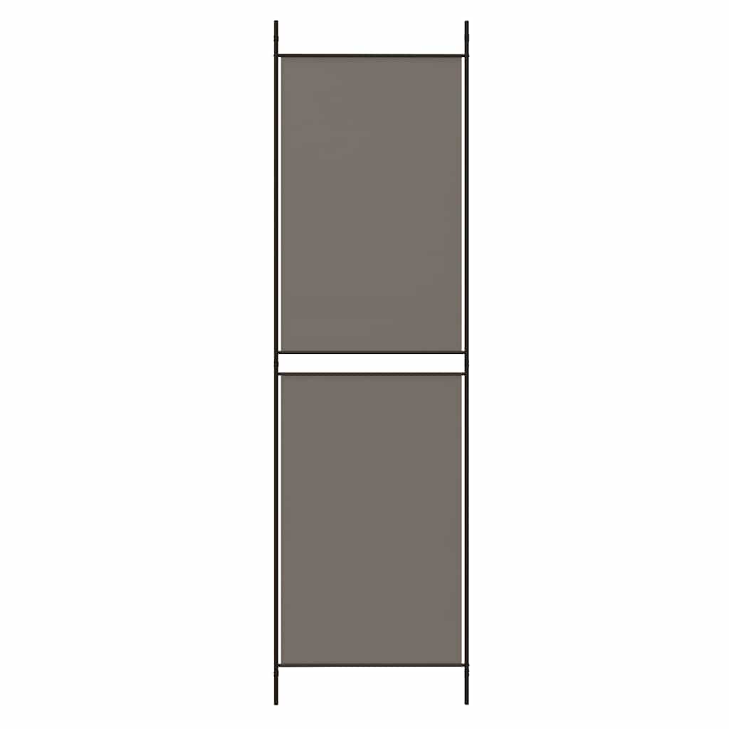 5-tlg. Paravent Anthrazit 250x200 cm Stoff