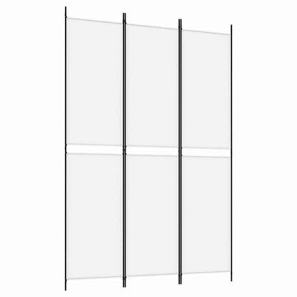 3-tlg. Paravent Weiß 150x220 cm Stoff