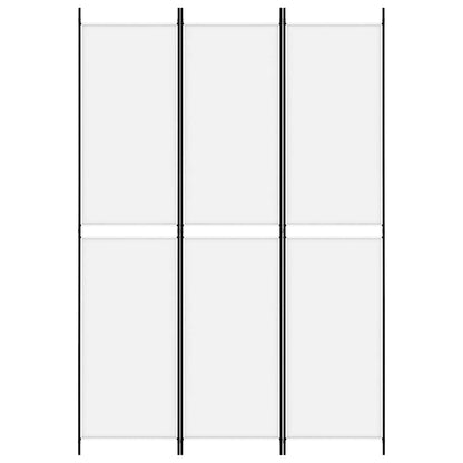 3-tlg. Paravent Weiß 150x220 cm Stoff