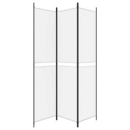 3-tlg. Paravent Weiß 150x220 cm Stoff