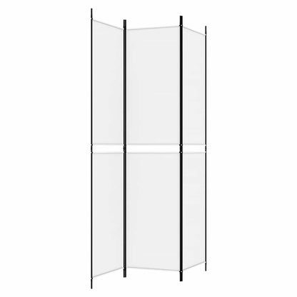 3-tlg. Paravent Weiß 150x220 cm Stoff