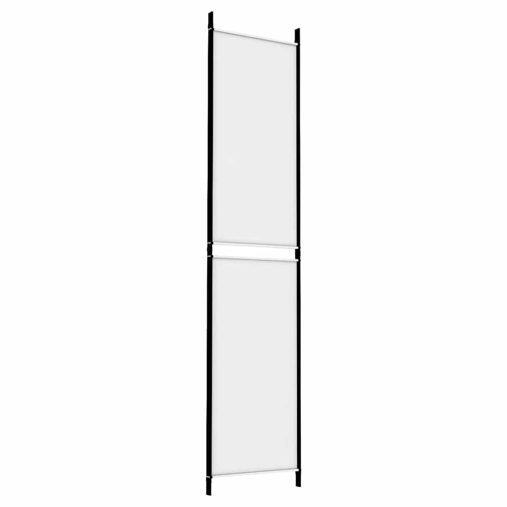 3-tlg. Paravent Weiß 150x220 cm Stoff