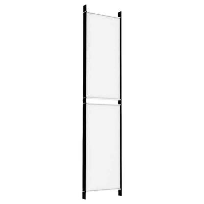 5-tlg. Paravent Weiß 250x220 cm Stoff
