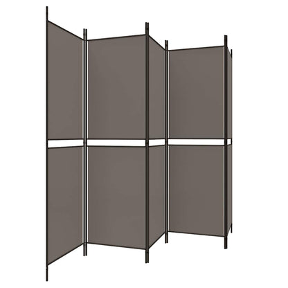 5-tlg. Paravent Anthrazit 250x220 cm Stoff
