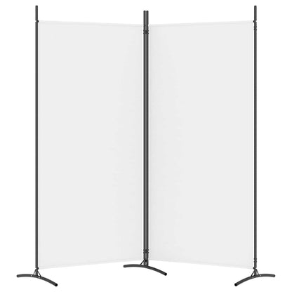 2-tlg. Paravent Weiß 175x180 cm Stoff