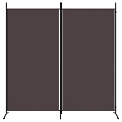 2-tlg. Paravent Braun 175x180 cm Stoff