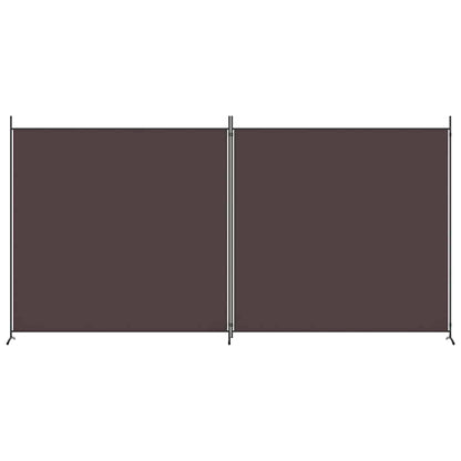 2-tlg. Paravent Braun 348x180 cm Stoff