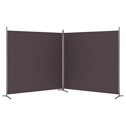 2-tlg. Paravent Braun 348x180 cm Stoff