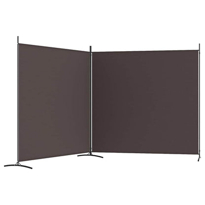 2-tlg. Paravent Braun 348x180 cm Stoff