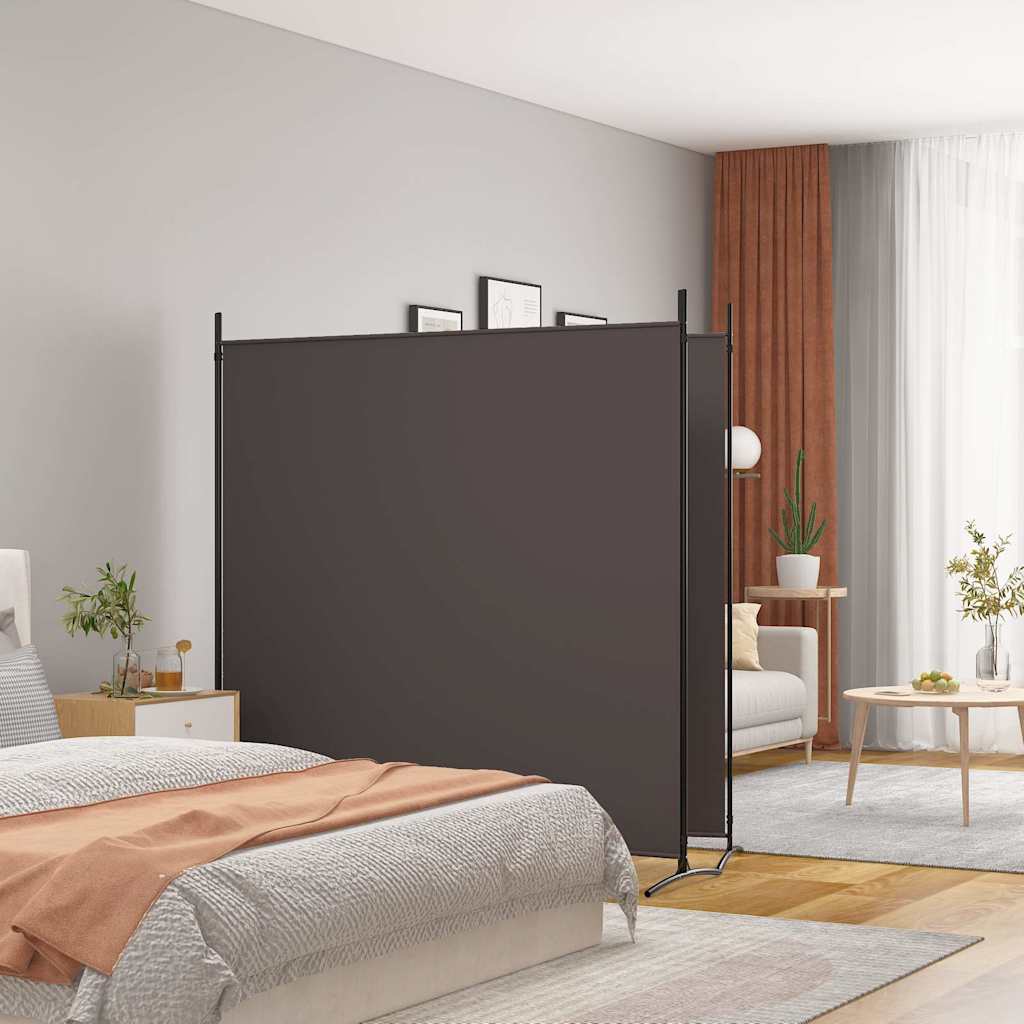2-tlg. Paravent Braun 348x180 cm Stoff