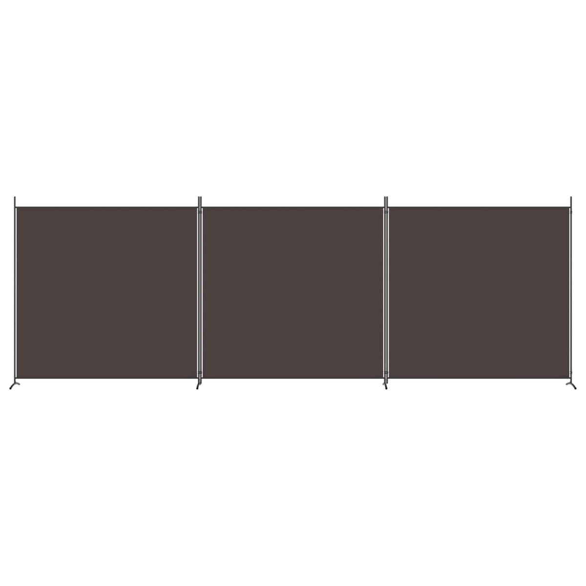 3-tlg. Paravent Braun 525x180 cm Stoff