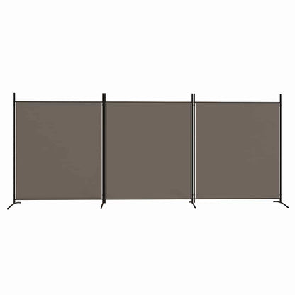3-tlg. Paravent Anthrazit 525x180 cm Stoff