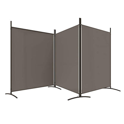 3-tlg. Paravent Anthrazit 525x180 cm Stoff