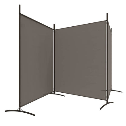 3-tlg. Paravent Anthrazit 525x180 cm Stoff