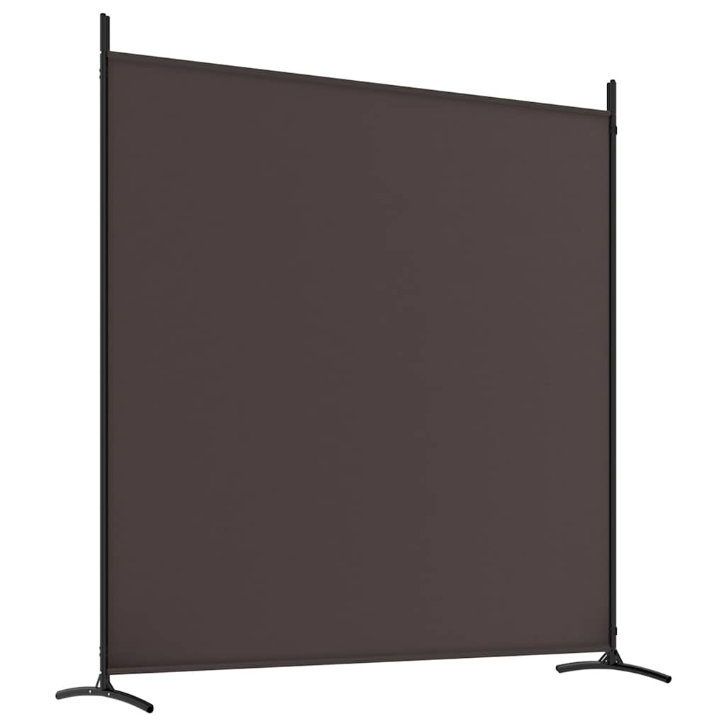 4-tlg. Paravent Braun 698x180 cm Stoff